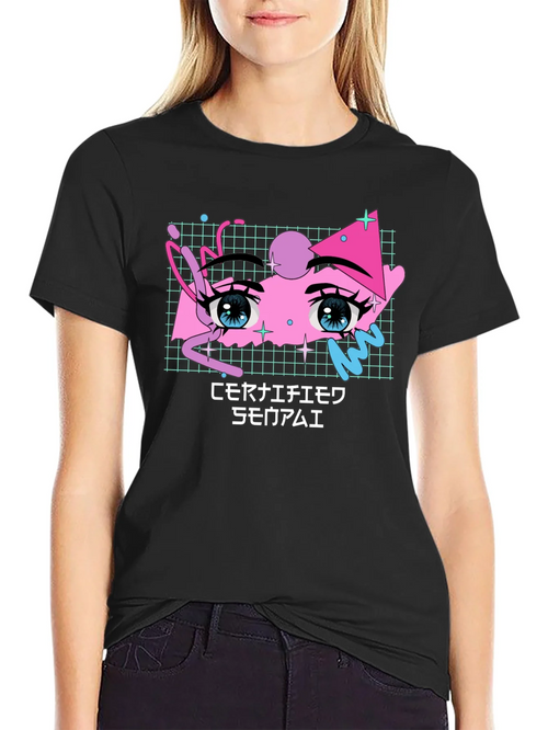 Certified Senpai Graphic T-Shirt - Anime Aesthetic