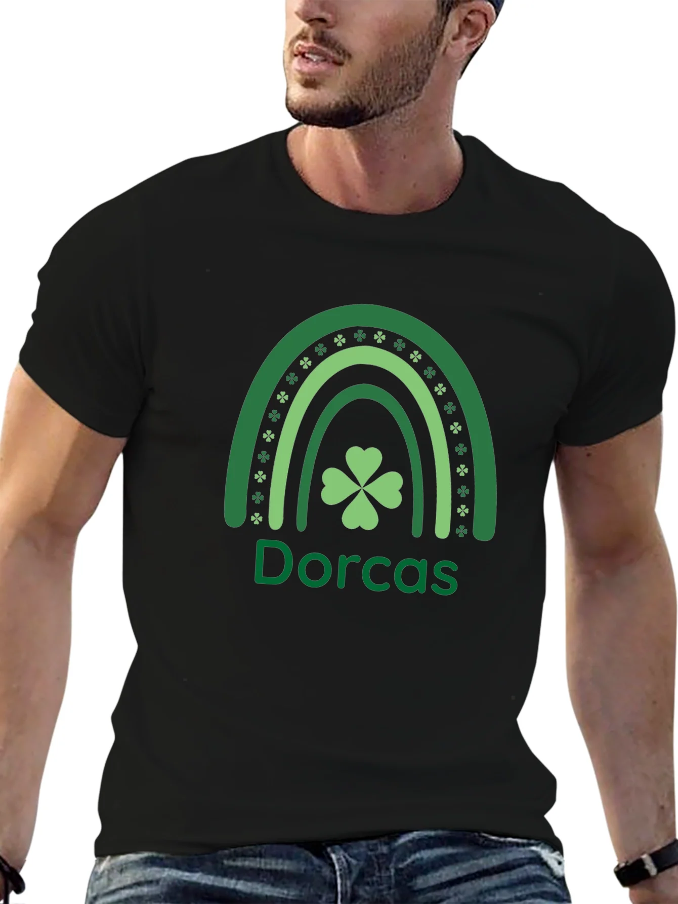 Dorcas Shamrock Rainbow St. Patricks Day T-Shirt