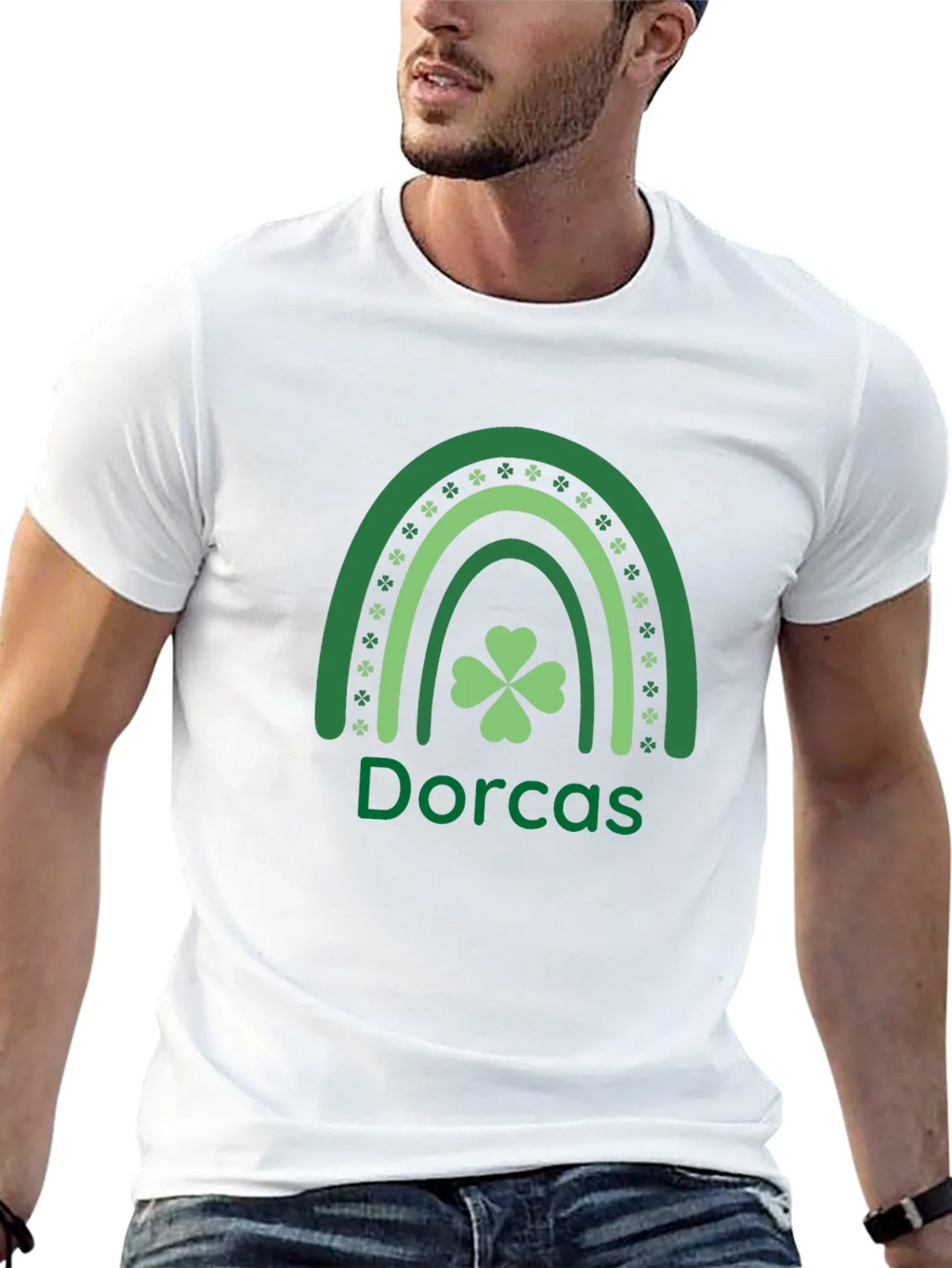 Dorcas Shamrock Rainbow St. Patricks Day T-Shirt