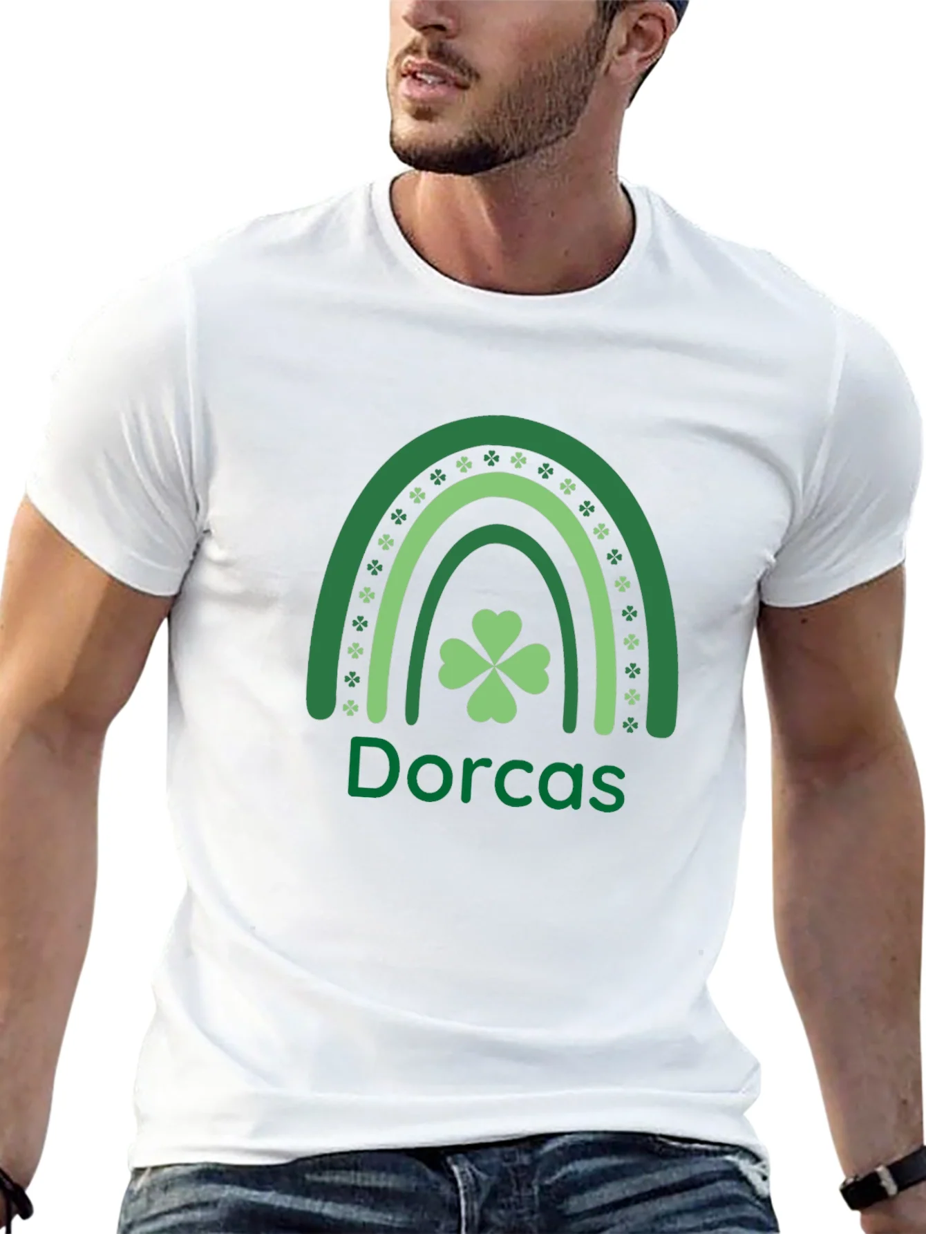 Dorcas Shamrock Rainbow St. Patricks Day T-Shirt