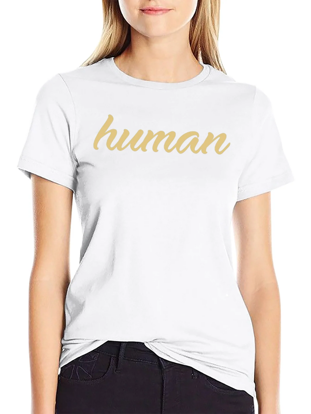 Human Graphic Tee - Soft Cotton Blend Casual Wear