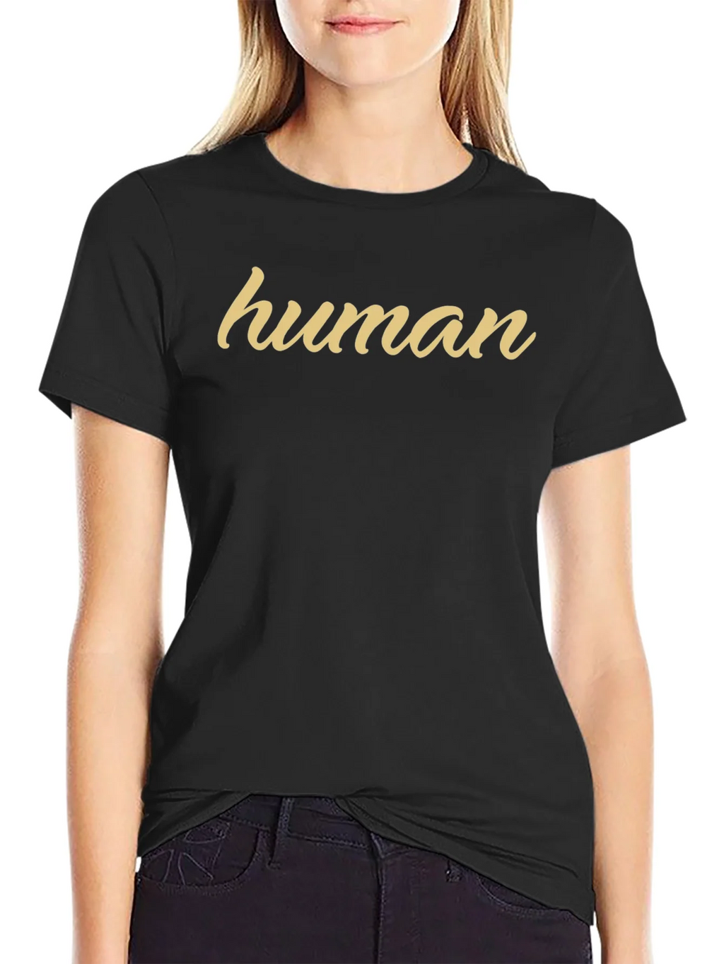 Human Graphic Tee - Soft Cotton Blend Casual Wear