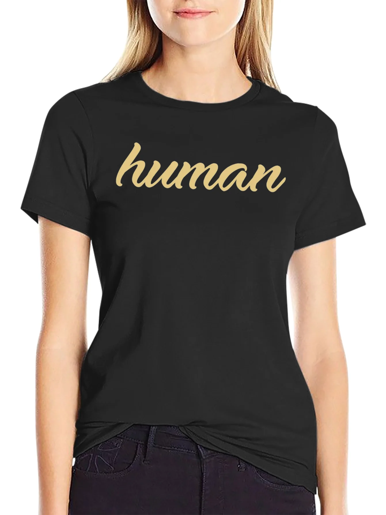 Human Graphic Tee - Soft Cotton Blend Casual Wear